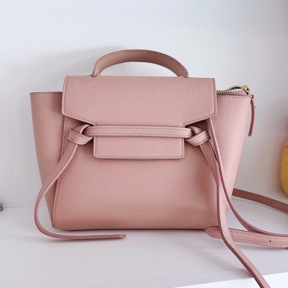 Celine Belt Sakura/Almond Pink Nano Bag